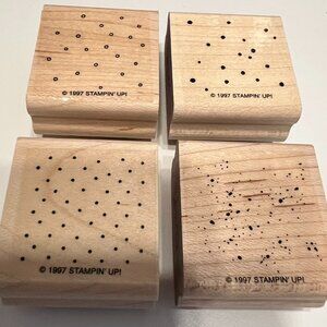 STAMPIN’ UP! “Itty Bitty‎ Backgrounds” Stamp Set (4-Piece) MOUNTED